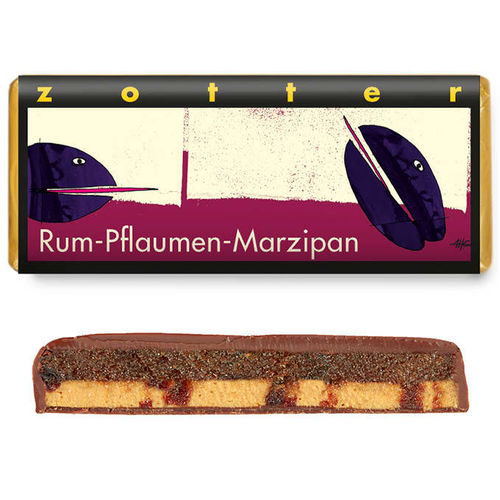 Zotter Bio+Fair Schokolade Rum-Pflaumen-Marzipan