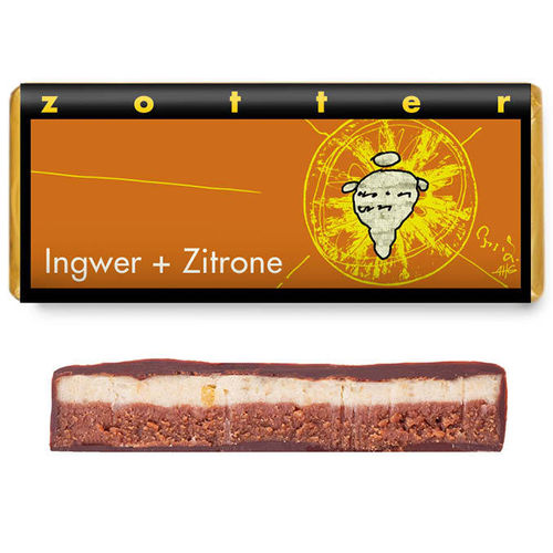 Zotter Bio+Fair Schokolade  Ingwer + Zitrone