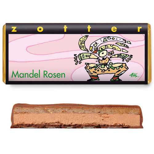Zotter Bio+Fair Schokolade Mandel Rosen