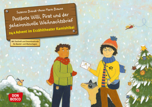 Kamishibai Bildkartenset  -Postbote Willi, Pirat und der geheimnisvolle Weihnachtsbrief-